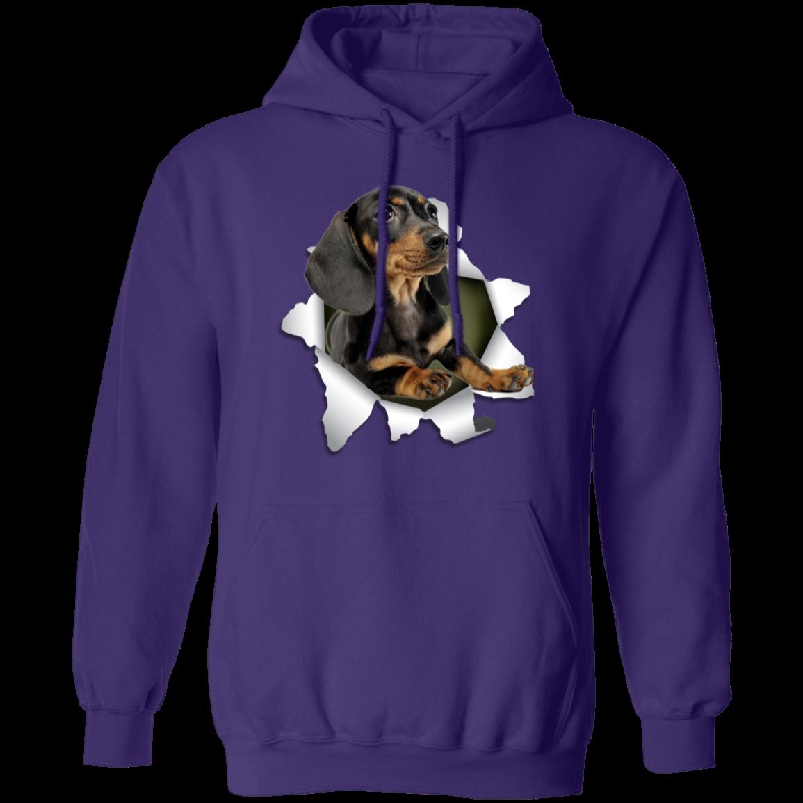 DACHSHUND 3D LADIES Pullover Hoodie - 8 oz Cotton/Poly Blend