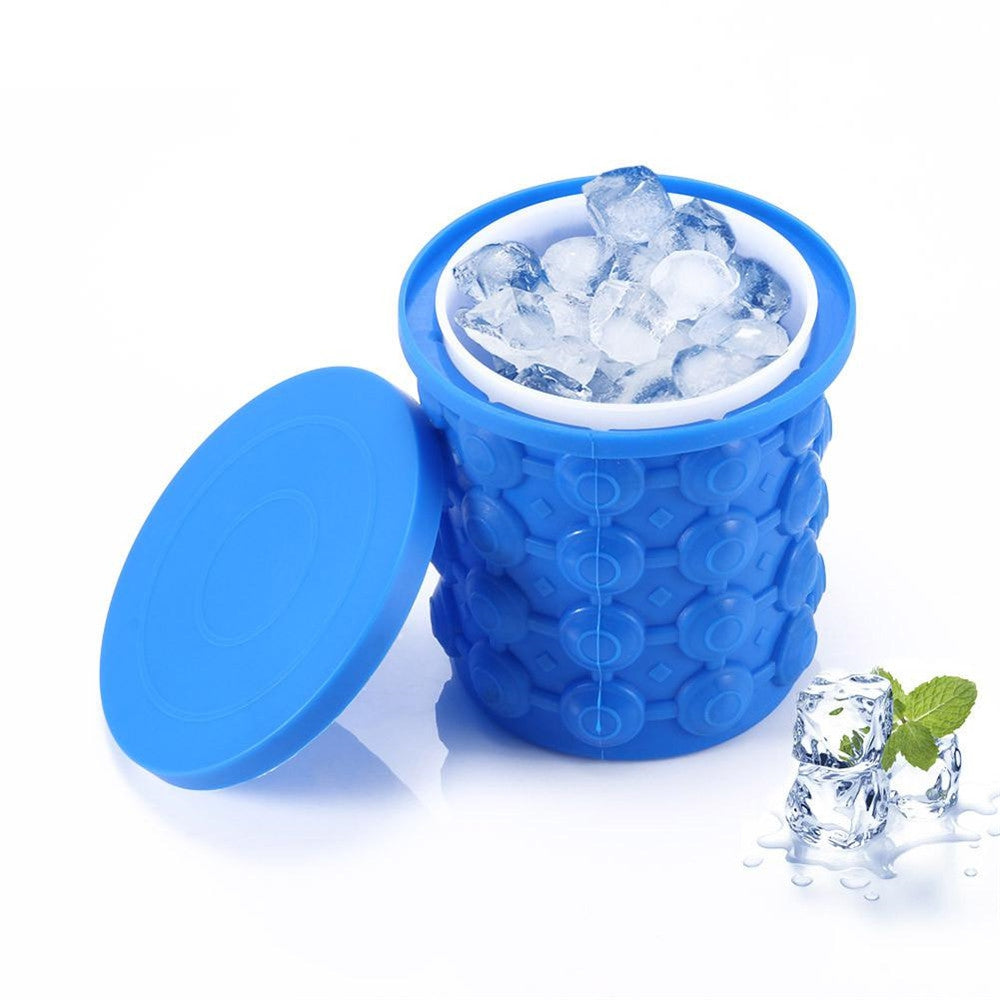 Ice Cube Maker with Dual-Chamber Design for Fast Refrigeration