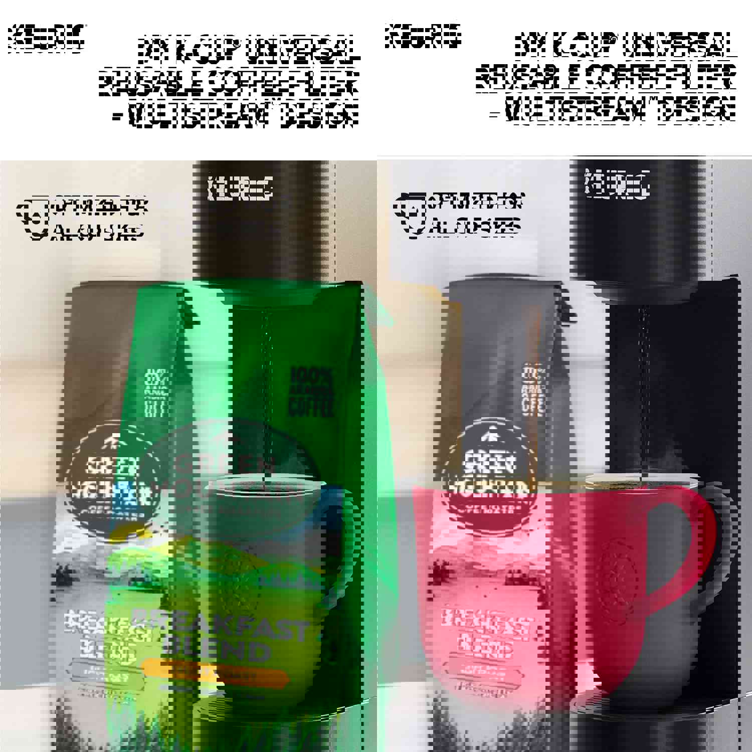 Keurig My K-Cup Universal Reusable Filter with MultiStream Technology - Gray