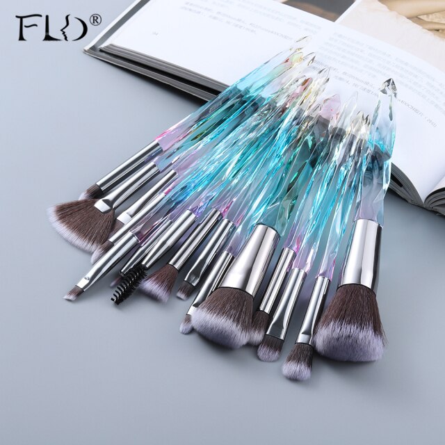 10/15Pcs Makeup Brushes Set - Synthetic Hair Cosmetic Brushes for Foundation, Blush, Eyeshadow & More