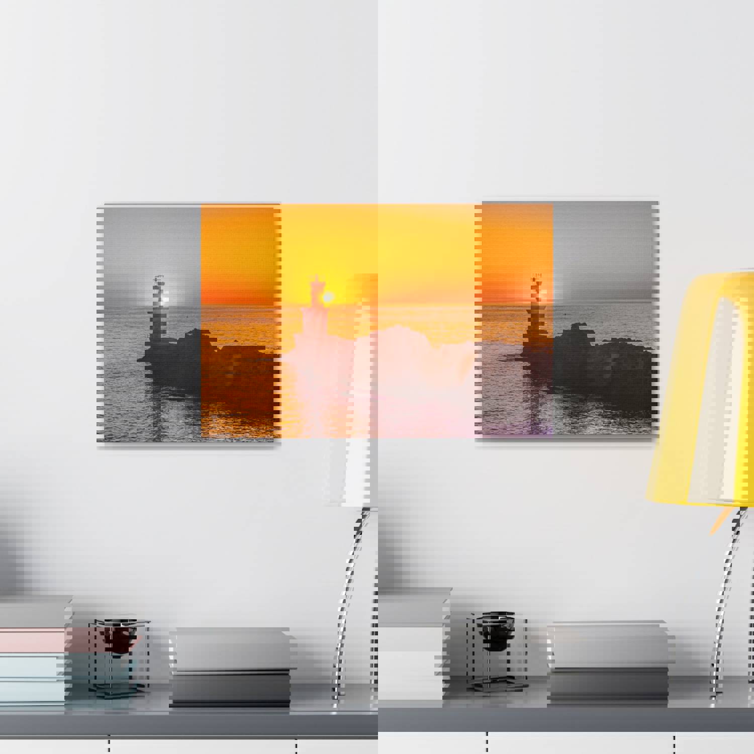 Premium Sunset Forest Floral Nature Photography Canvas Wall Art for Home Decor