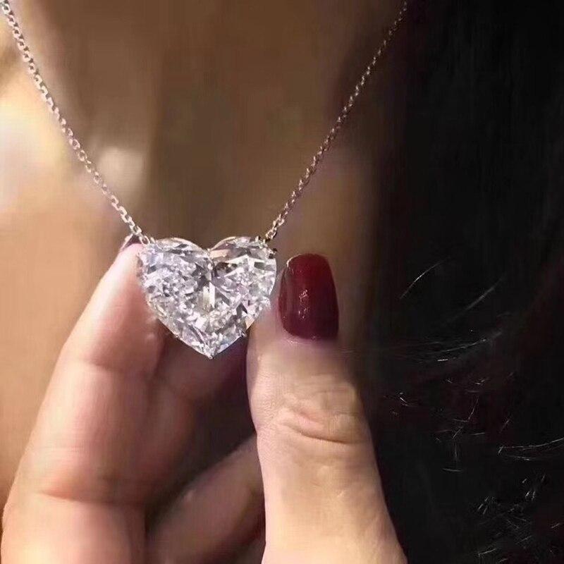 The Emily Heart Necklace - 925 Sterling Silver with Cubic Zirconia