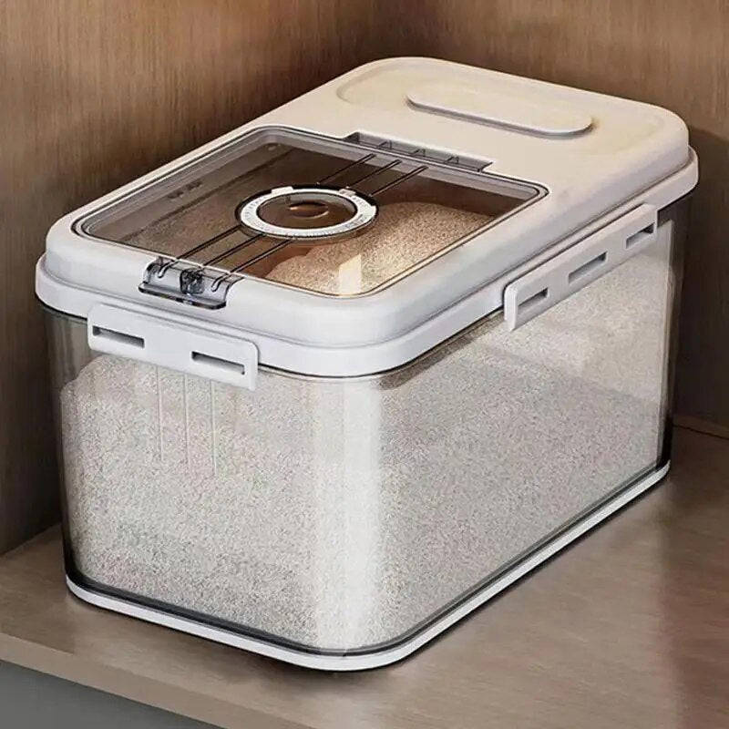 Grain Rice Storage Bin Magnetic Cereal Container with Dispenser