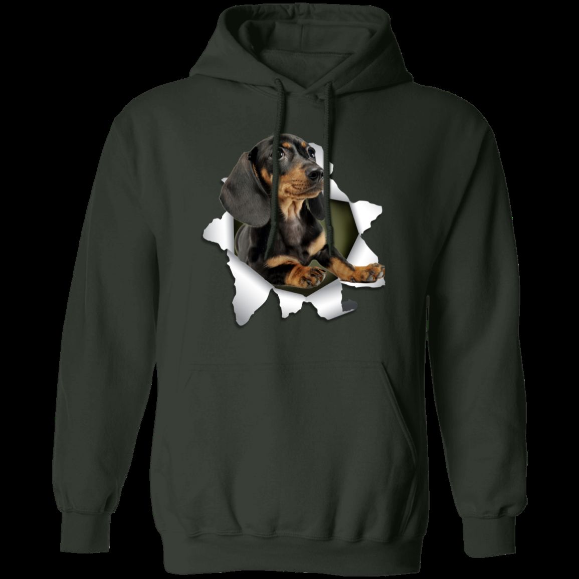 DACHSHUND 3D LADIES Pullover Hoodie - 8 oz Cotton/Poly Blend