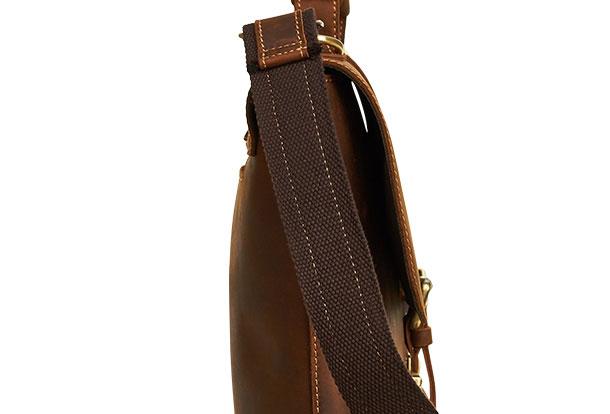 Genuine Leather Messenger Bag for Men - Travel & Hiking Sling Bag
