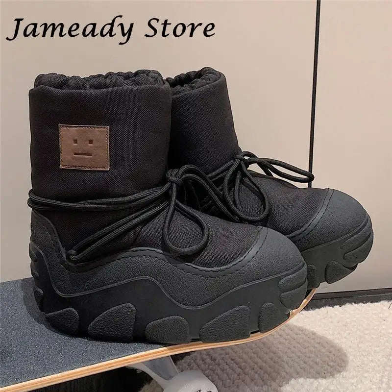 Women's Snow Boots with Thick Sole, Platform, and Waterproof Design for Winter Warmth
