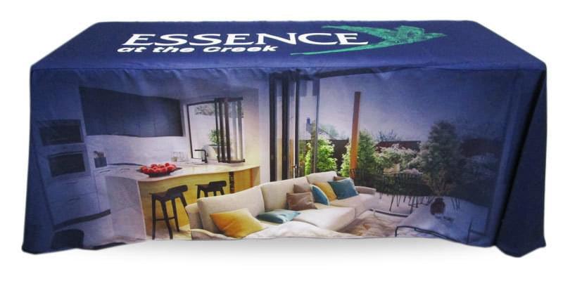 5 Custom Printed Deluxe Fitted Table Covers - All Over Print