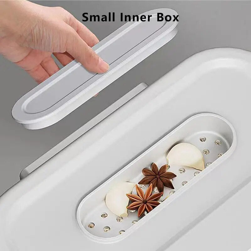 Grain Rice Storage Bin Magnetic Cereal Container with Dispenser