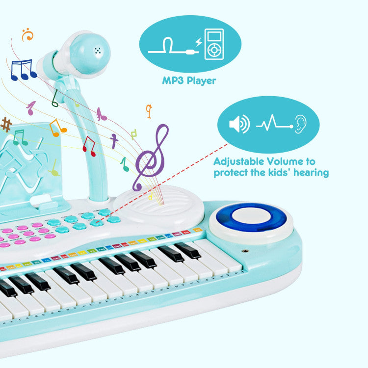 Costway 37-key Kids Electronic Piano Keyboard Playset