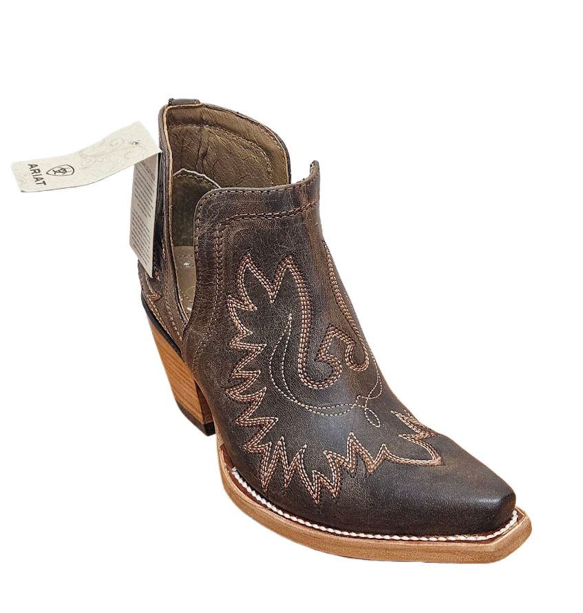 Ariat Womens Dixon Western Boot - Weathered Brown, C Wide