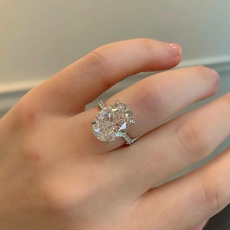 2023 New Luxury Oval Silver Color Bride Dubai Jewelry Set Ring Bracelet For Women Wedding Christmas Party Gift