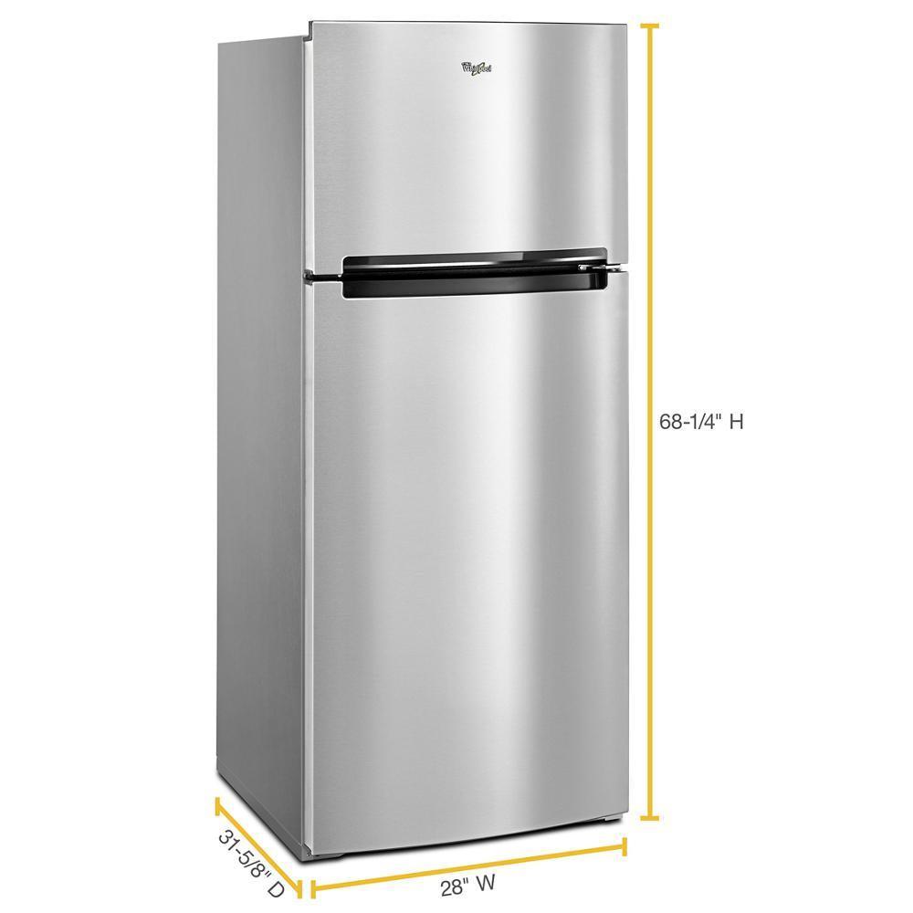 Whirlpool 17.6-cu ft Top-Freezer Refrigerator with EZ Connect Ice Maker Kit - Stainless Steel