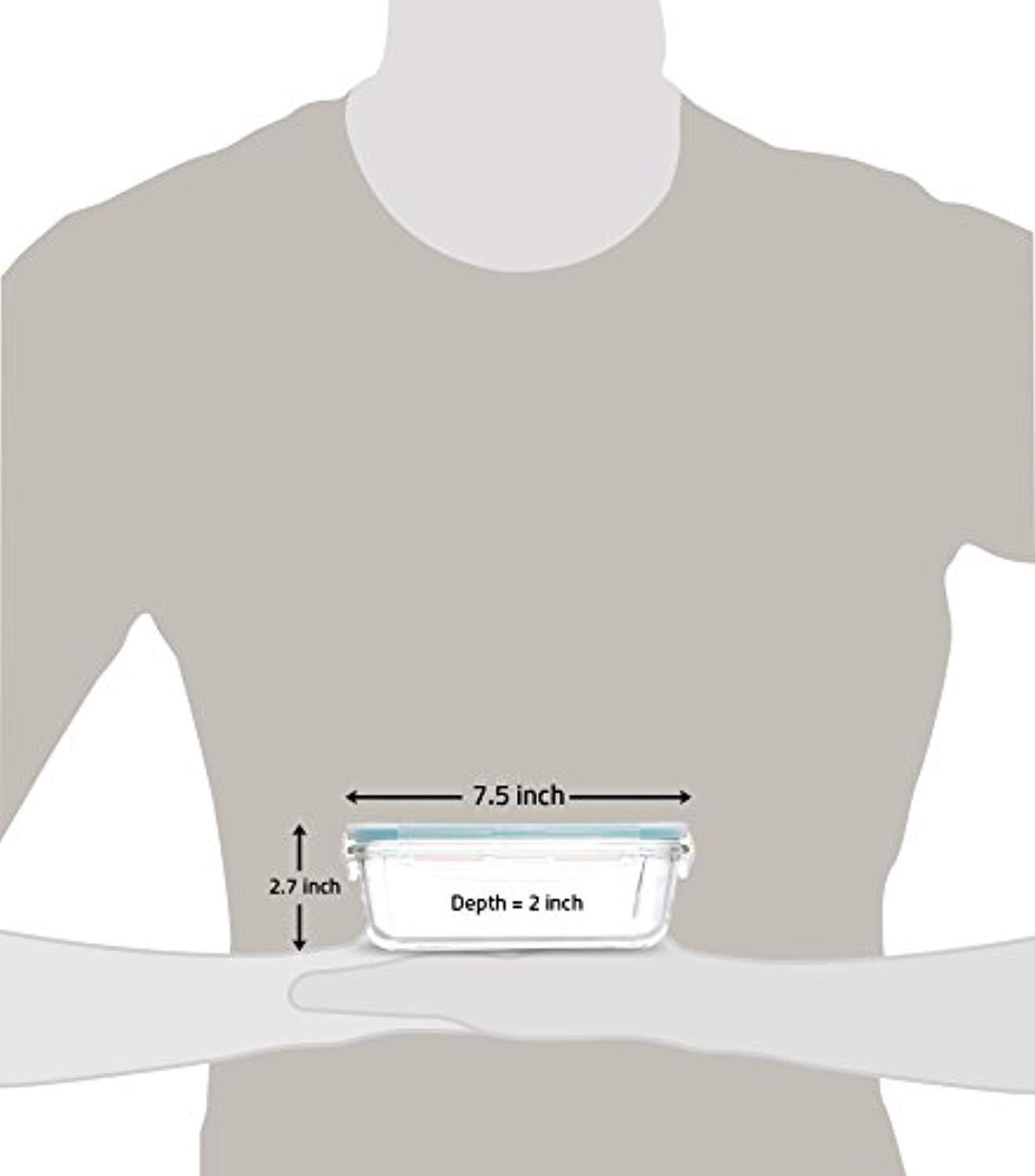 Utopia Kitchen Glass Containers for Food Storage with Lids (3-Pack, 28Oz) - BPA Free and FDA Approved