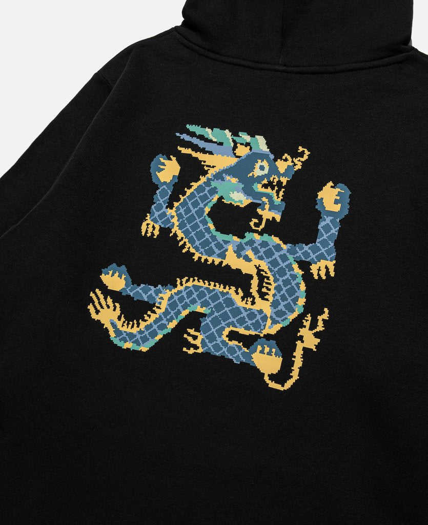 CLOT PIXEL DRAGON HOODIE - Men's Cotton Hoodie with Printed Graphics