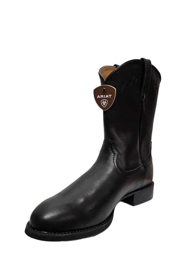 Ariat Men Heritage Roper Medium Western Boot Black 10002280