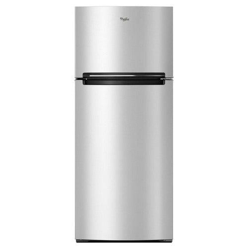 Whirlpool 17.6-cu ft Top-Freezer Refrigerator with EZ Connect Ice Maker Kit - Stainless Steel