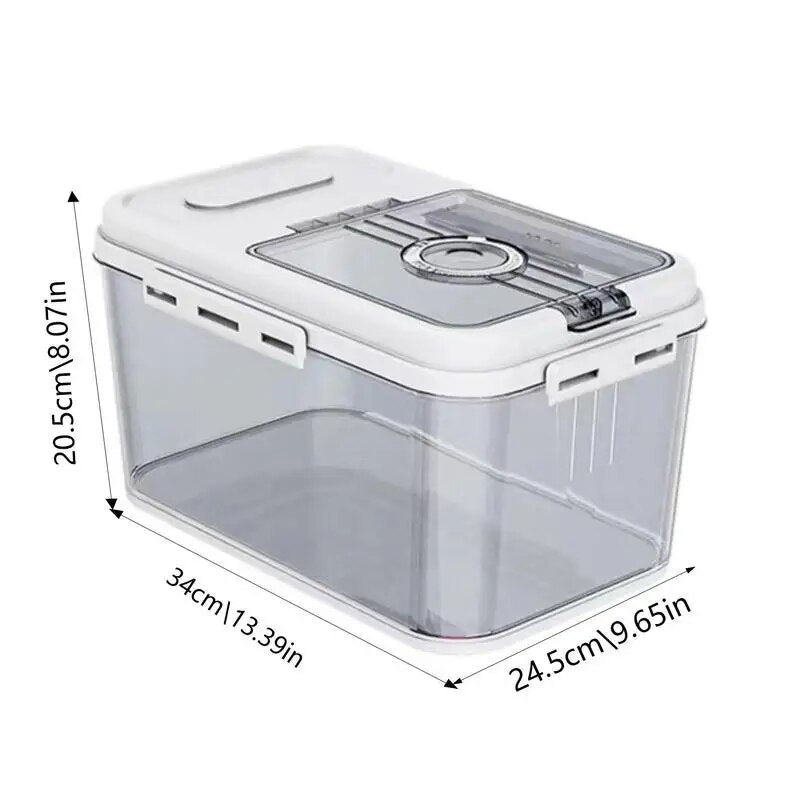 Grain Rice Storage Bin Magnetic Cereal Container with Dispenser