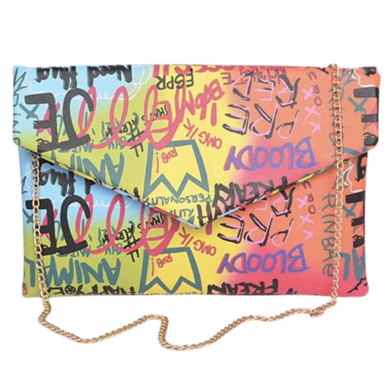 Graffiti Crossbody Clutch Handbags