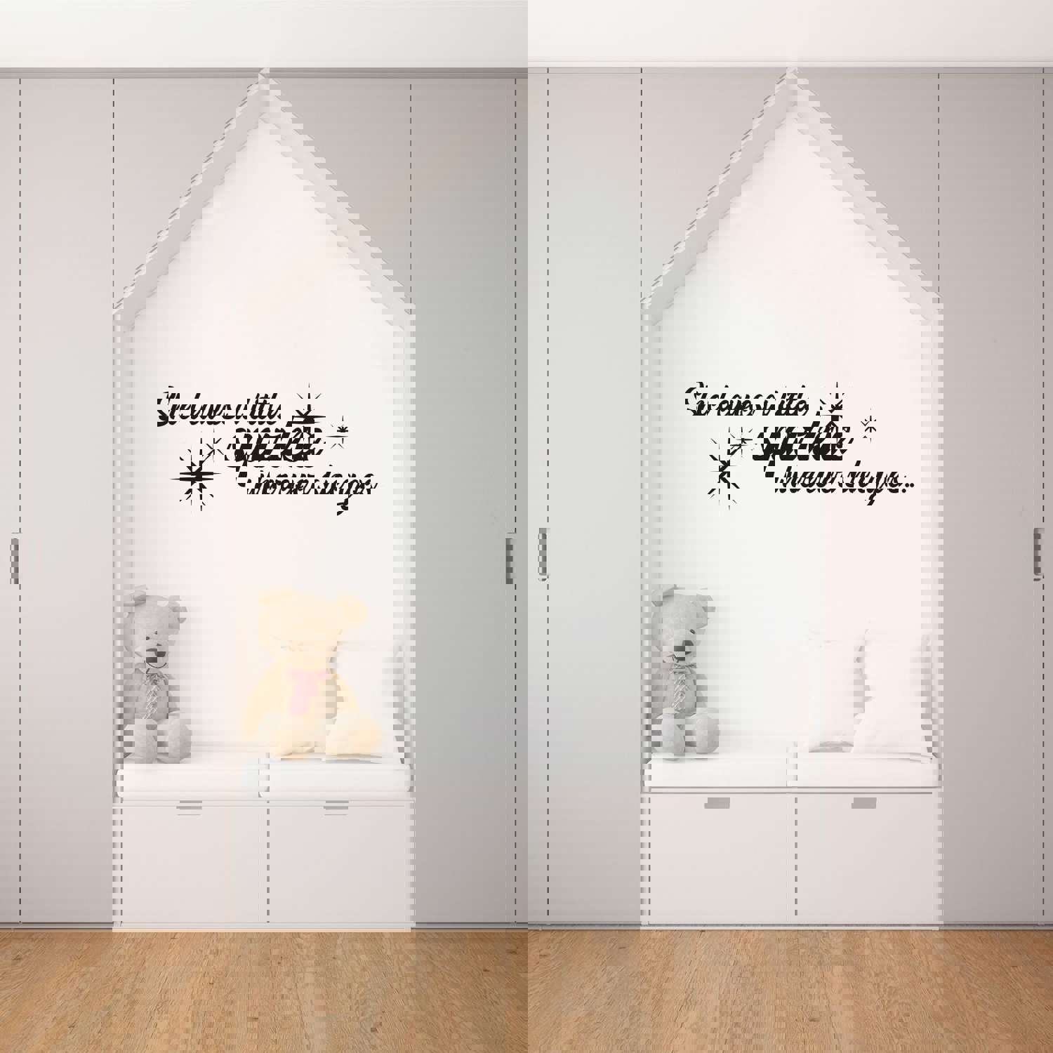 Girls Quotes Vinyl Wall Art Sticker Decal - A Little Sparkle Wherever She Goes