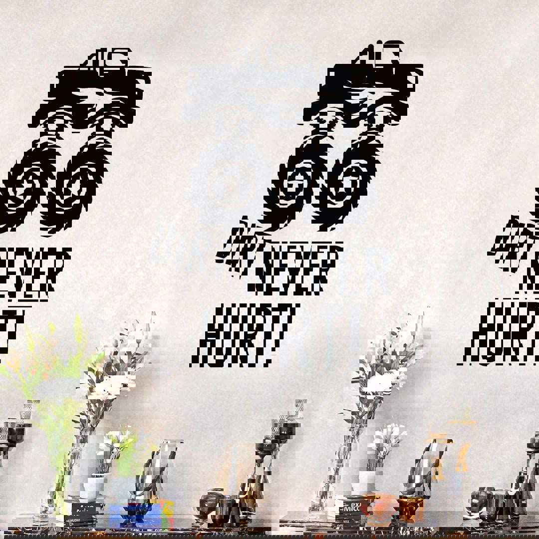 Trucks Vinyl Wall Sticker Wall Decal - Dirt Never Hurt Monster Truck Quotes Wheels Toy Car