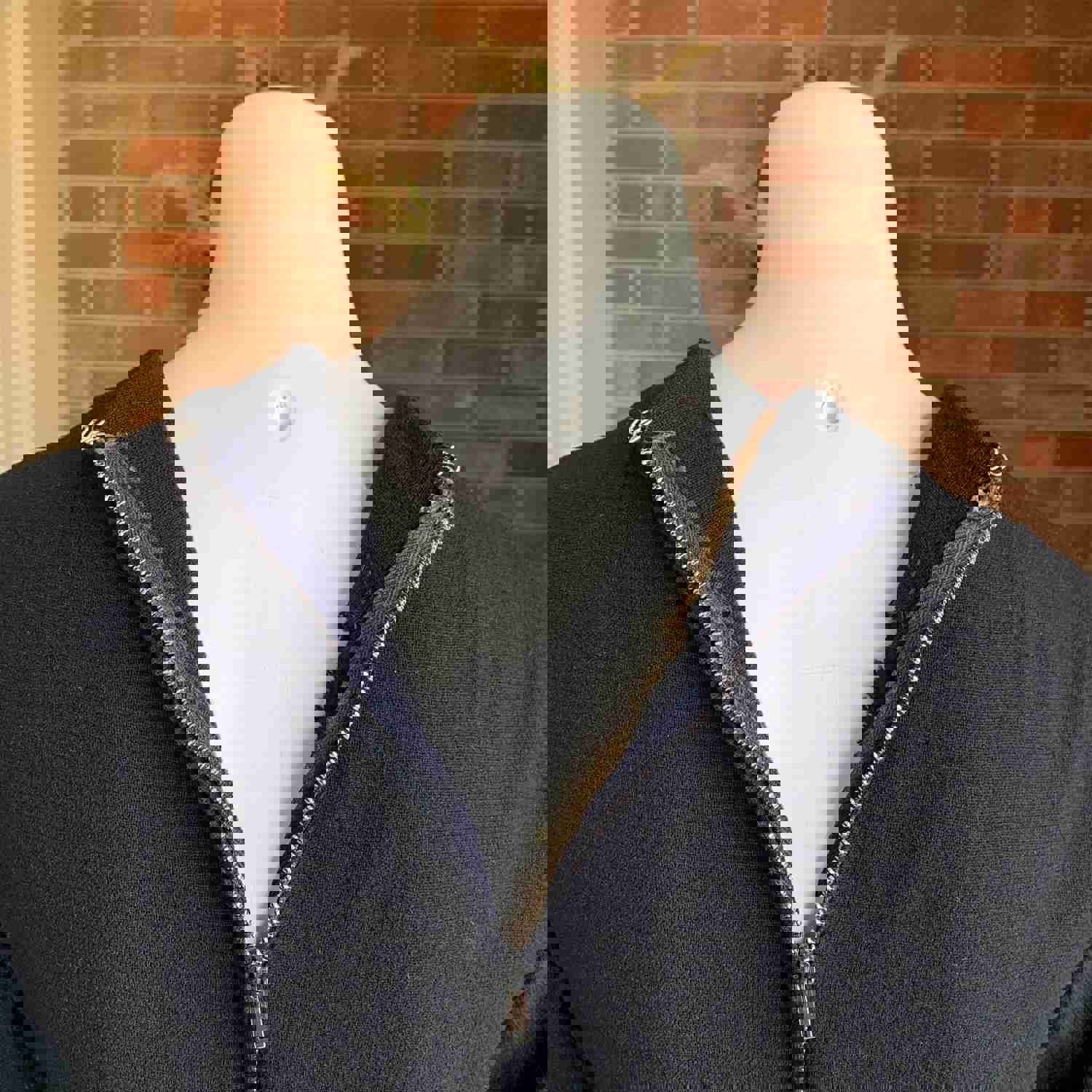 Vintage 1950s Black V-Neck Wool Dress by DeTrano