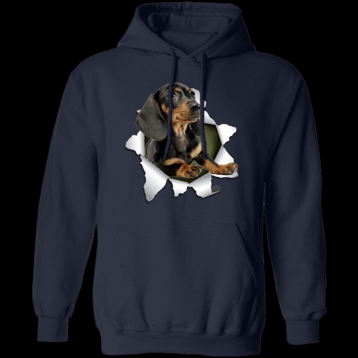 DACHSHUND 3D LADIES Pullover Hoodie - 8 oz Cotton/Poly Blend