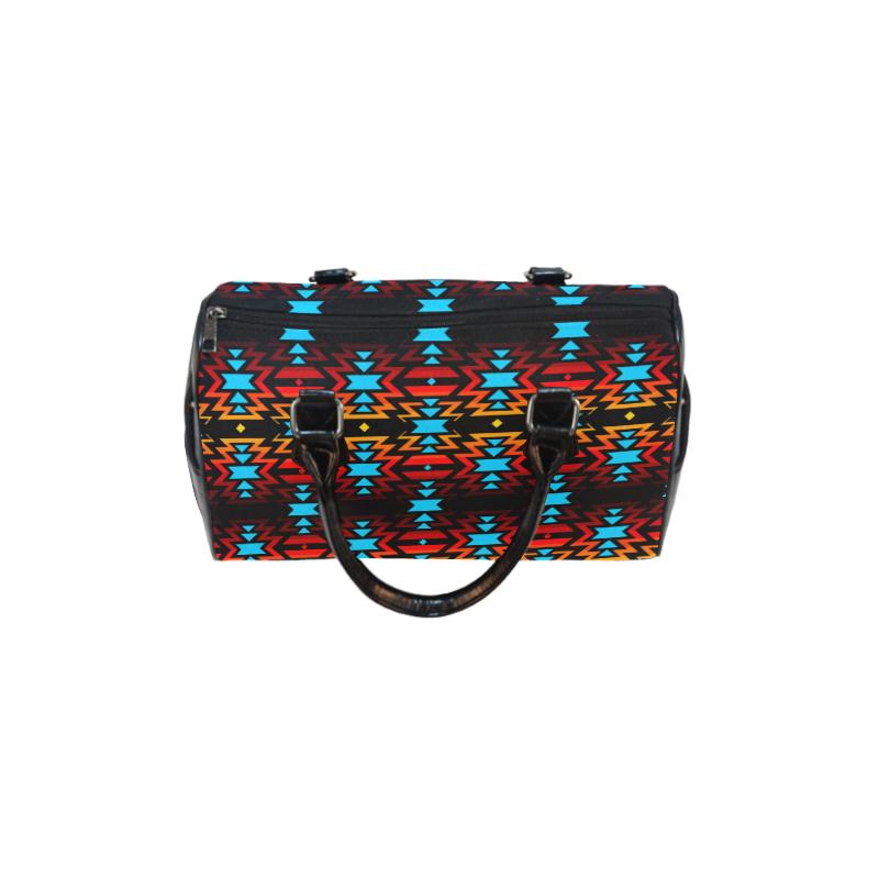 Black Fire and Sky Boston Handbag
