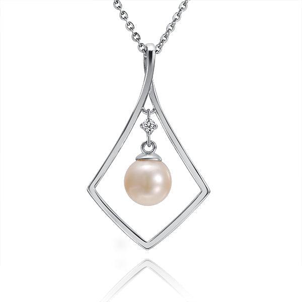 Pearl Shrine Pendant - 925 Sterling Silver with Pearl & Topaz