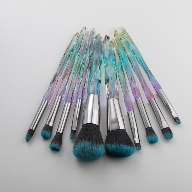 10/15Pcs Makeup Brushes Set - Synthetic Hair Cosmetic Brushes for Foundation, Blush, Eyeshadow & More