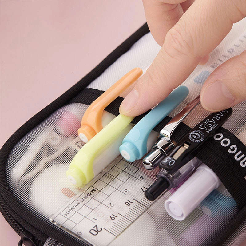 Lkblock Korean Fashion Transparent Pencil Case Pouches