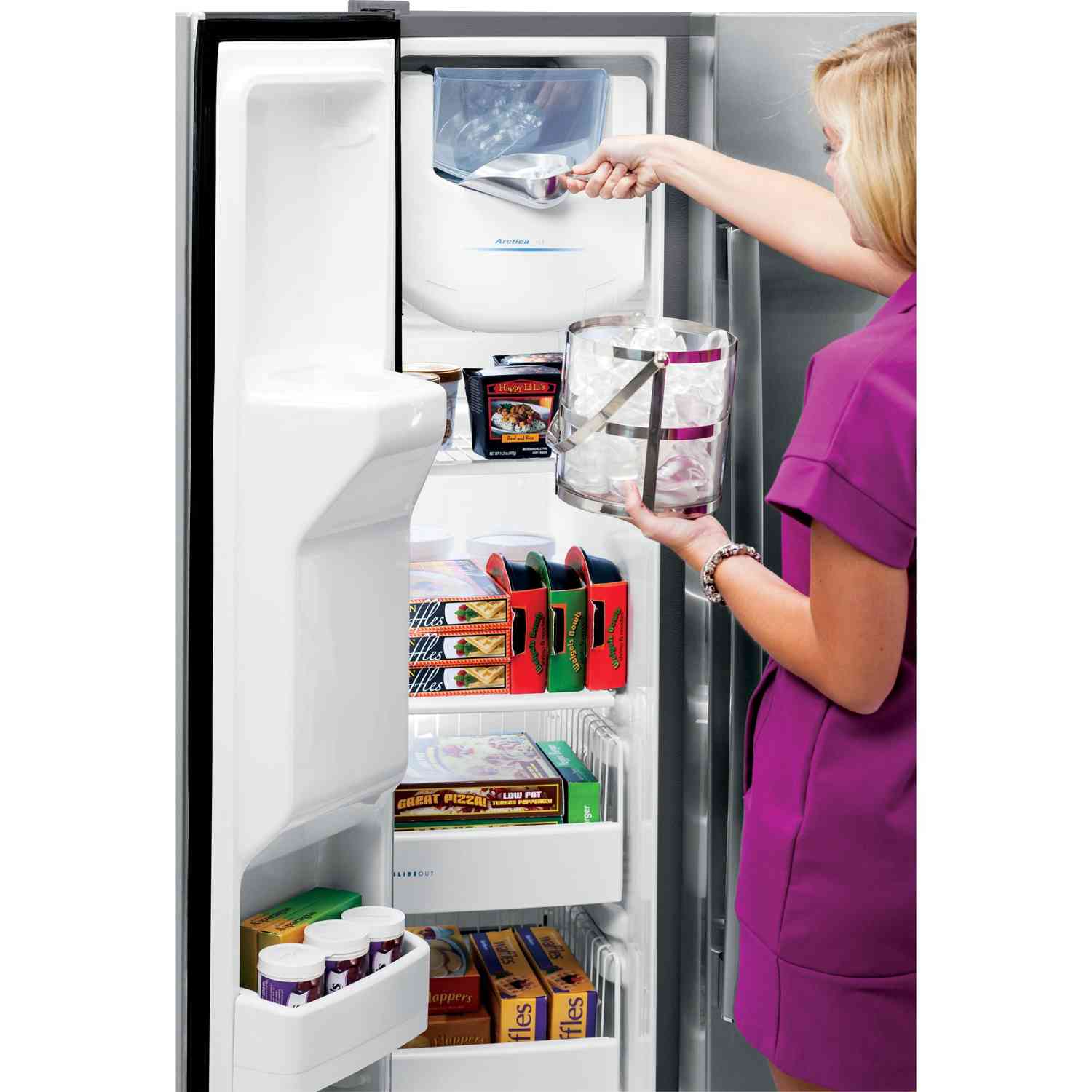 GE Profile 36-inch Side-by-Side Refrigerator with Ice and Water Dispenser