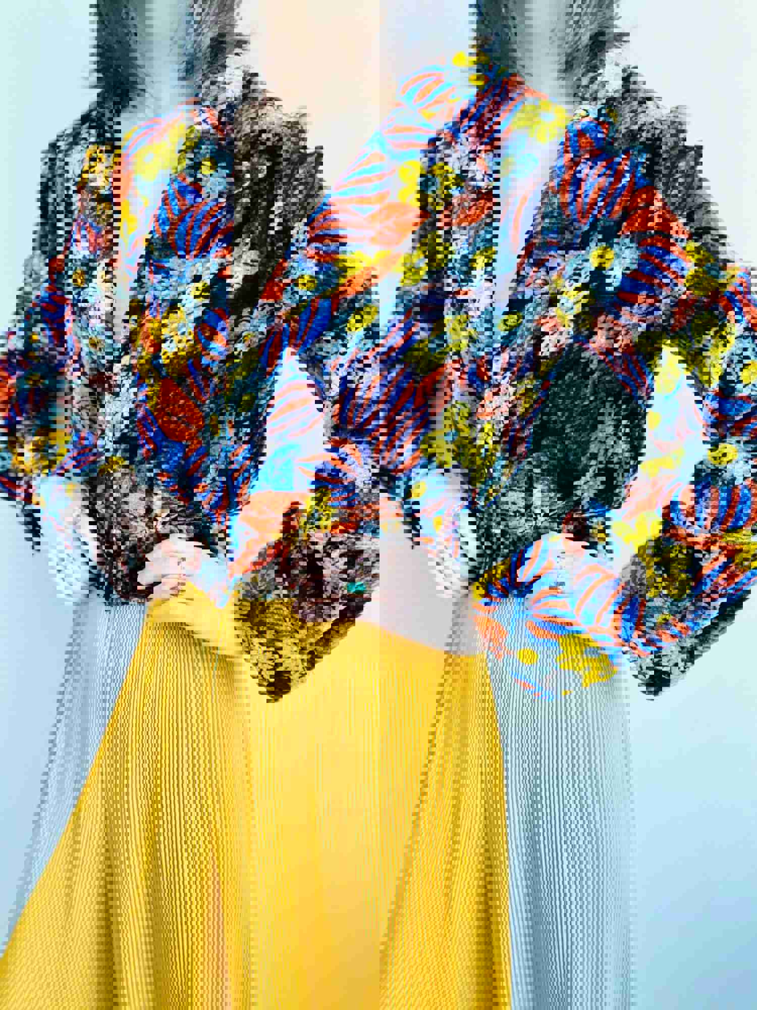 Vintage 1970s Floral Velvet Cropped Jacket