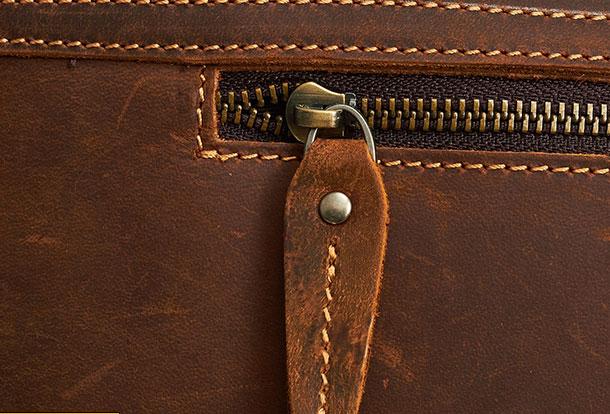 Genuine Leather Messenger Bag for Men - Travel & Hiking Sling Bag