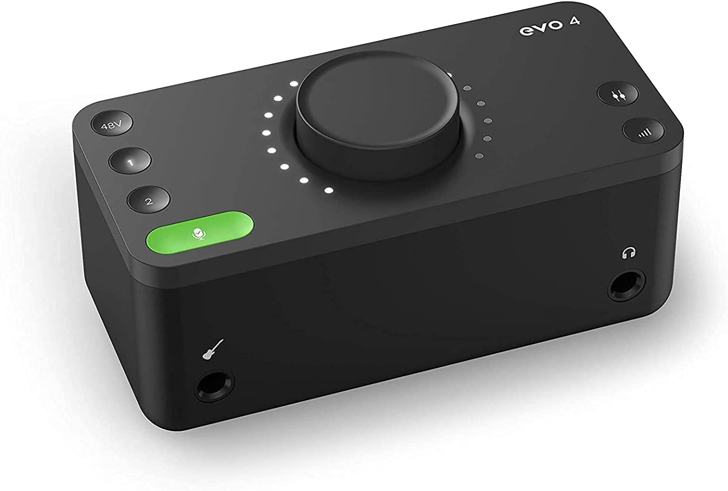 Audient EVO 4 Desktop 2x2 USB Type-C Audio Interface with Over-Ear Stereo Headphones and XLR Mic Cable