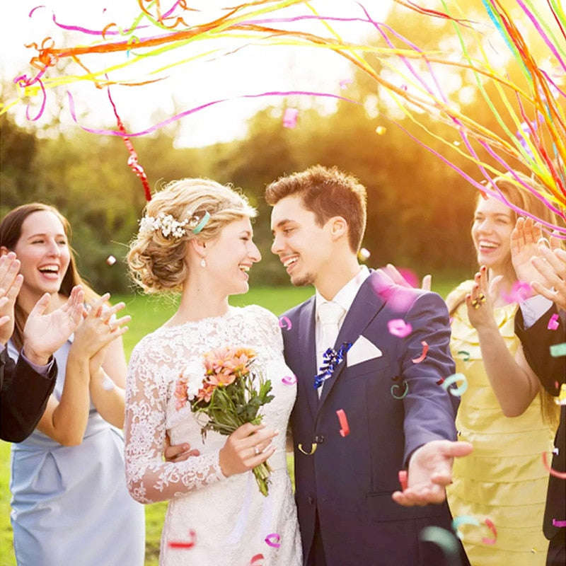 Streamers Poppers Wedding Decorations Paper Crackers Hand Throw Confetti Streamer for Engagement Party Supplies 10-20 Piece Set