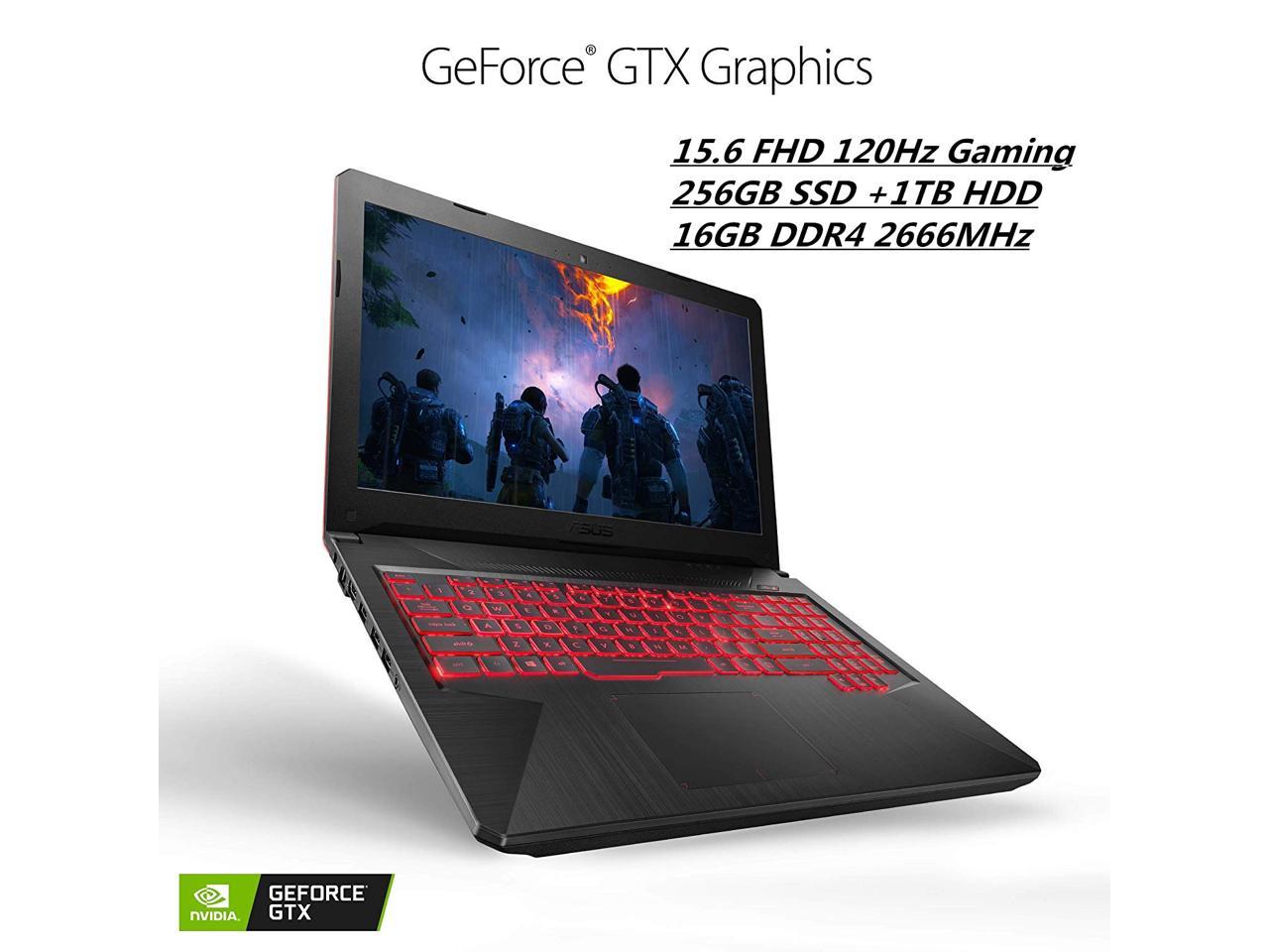 2019 ASUS TUF Powerful Gaming Laptop (16GB RAM/256GB SSD + 1TB HDD, GTX 1060 6GB)