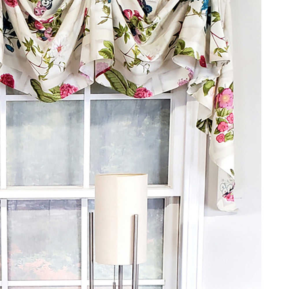 RLF Home Luxurious Modern Design Garden Pallet Victory Swag 3-Scoop Window Valance 50 x 25