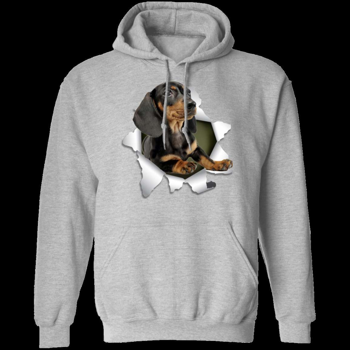 DACHSHUND 3D LADIES Pullover Hoodie - 8 oz Cotton/Poly Blend