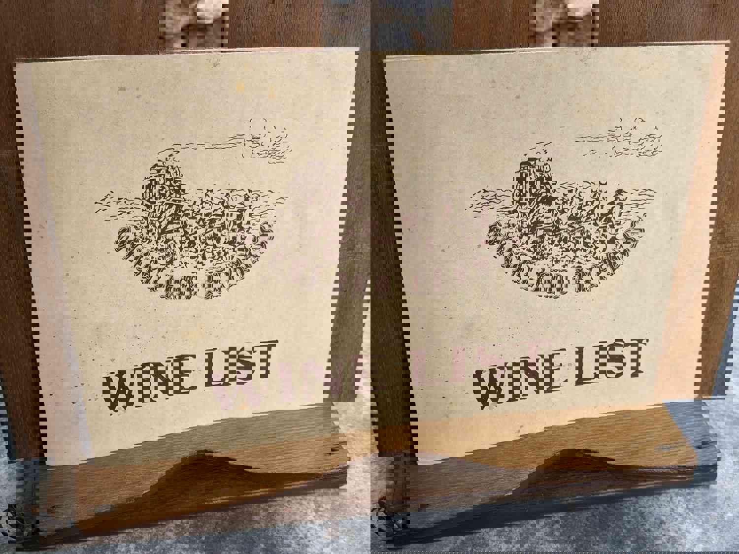 Vintage Overland Express Restaurant Montana Wine List Menu