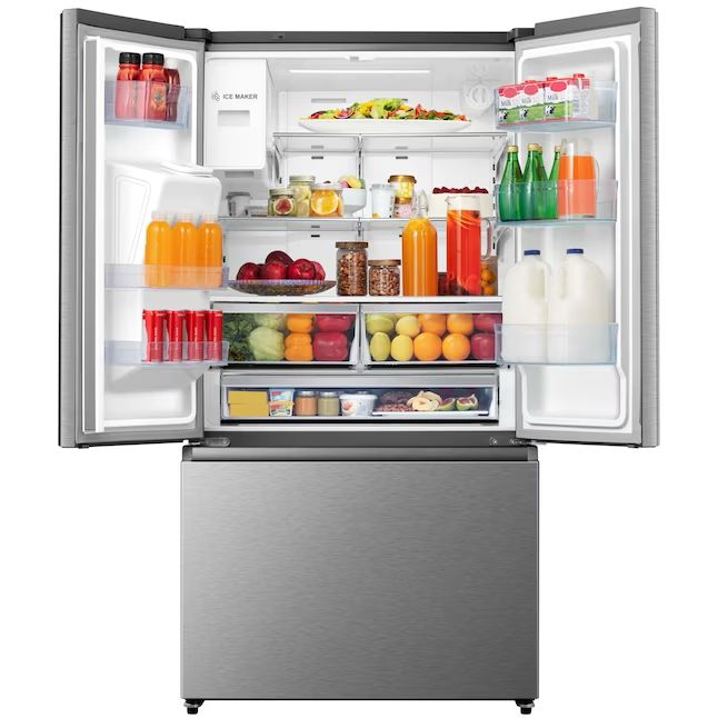 Hisense 25.4-cu ft French Door Refrigerator with Dual Ice Maker and Water Dispenser