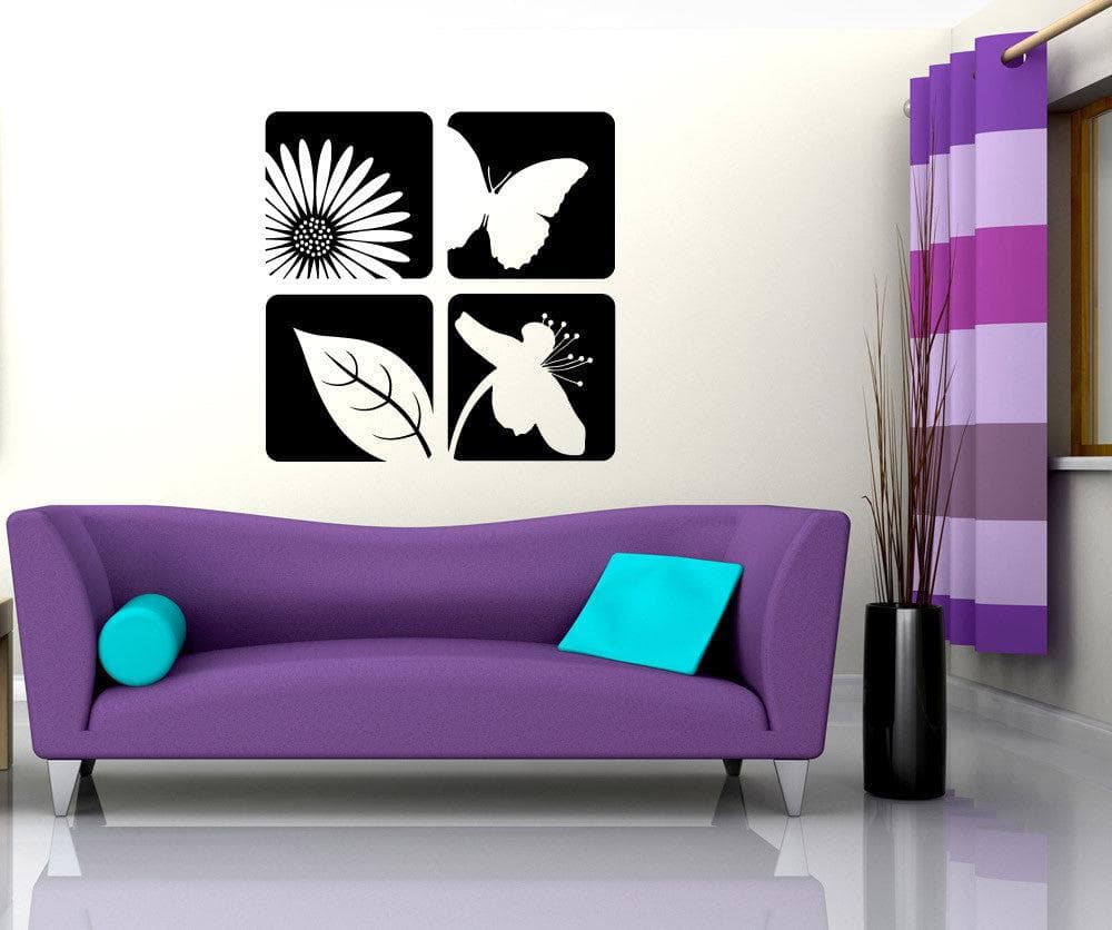 Vinyl Wall Decal Sticker Floral Designs #OS_ES112