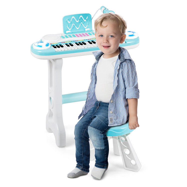 Costway 37-key Kids Electronic Piano Keyboard Playset
