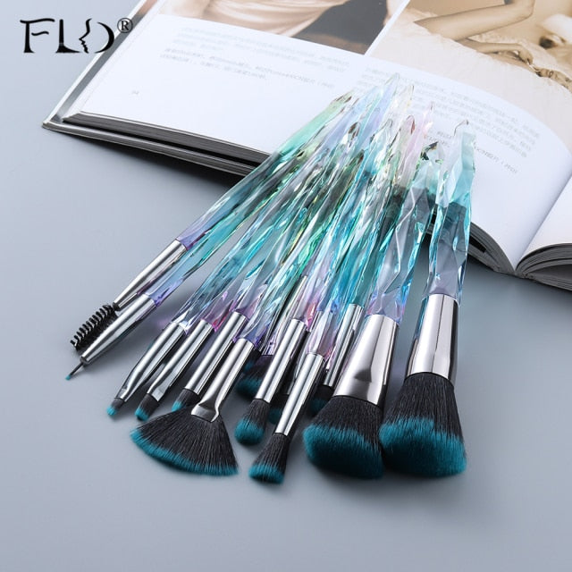 10/15Pcs Makeup Brushes Set - Synthetic Hair Cosmetic Brushes for Foundation, Blush, Eyeshadow & More