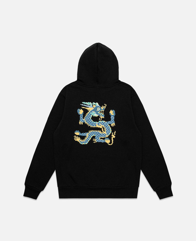 CLOT PIXEL DRAGON HOODIE - Men's Cotton Hoodie with Printed Graphics
