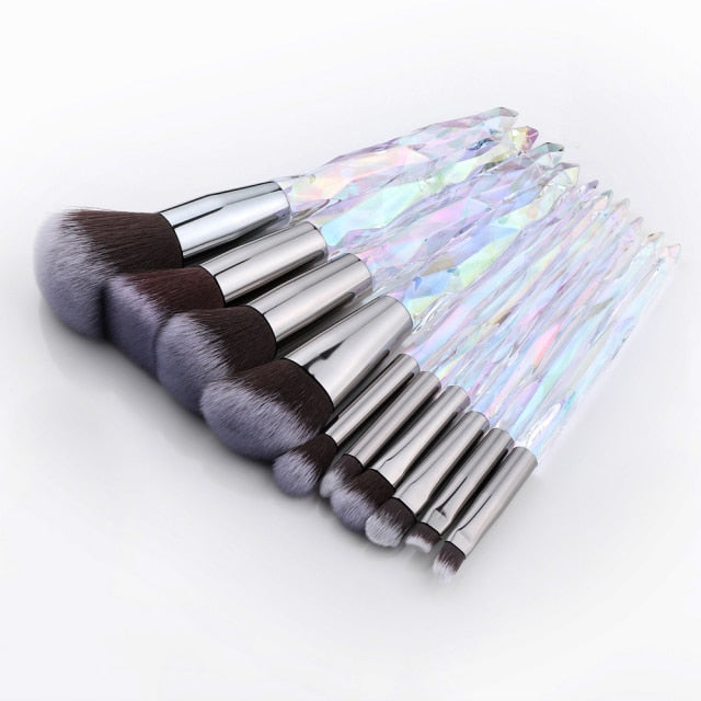 10/15Pcs Makeup Brushes Set - Synthetic Hair Cosmetic Brushes for Foundation, Blush, Eyeshadow & More