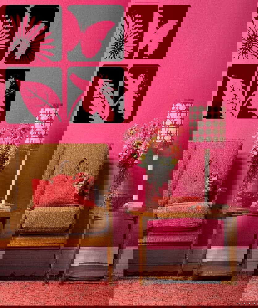 Vinyl Wall Decal Sticker Floral Designs #OS_ES112