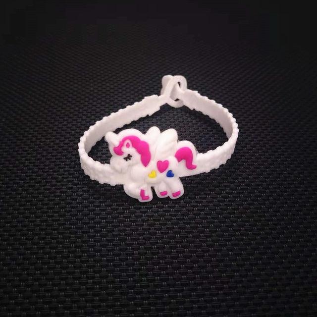 10pcs Unicorn Party Decoration Rubber Bangle Bracelet for Kids Birthday Party