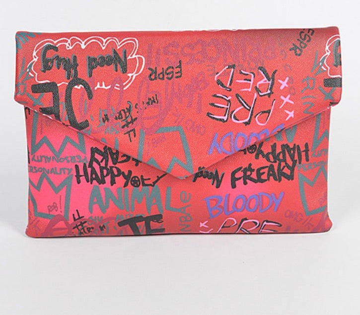 Graffiti Crossbody Clutch Handbags