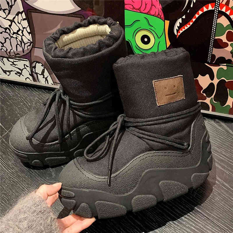 Women's Snow Boots with Thick Sole, Platform, and Waterproof Design for Winter Warmth