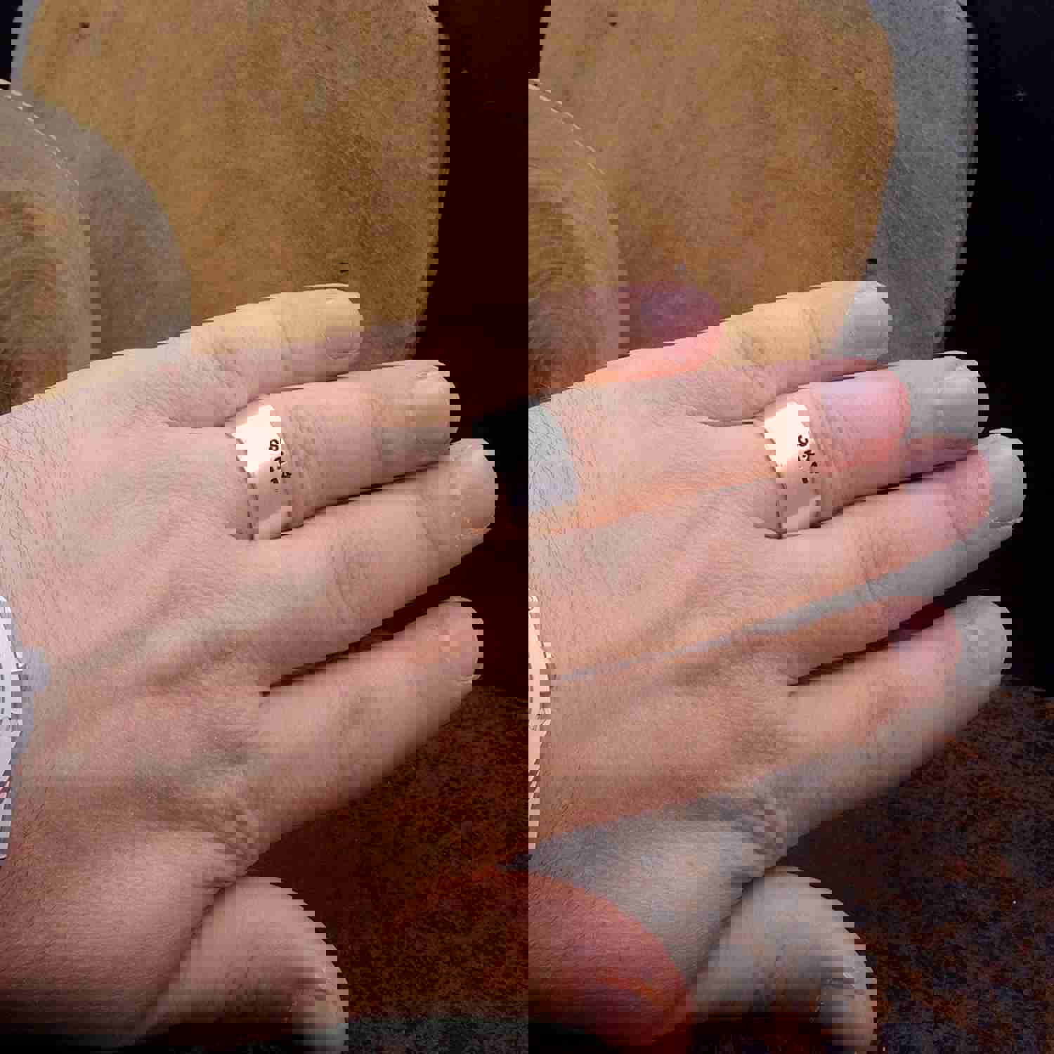 Personalized 12mm Thick Silver Wedding Ring for Men - Stackable & Customizable